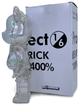 Статуетка Bearbrick x Project 1/6 x Clear Chrome White 400% 28 см Medicom Toy Голографічний - зображення 3