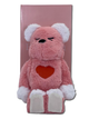 Статуетка Bearbrick x Valmuer Baby Pink 400% 28 см Medicom Toy Рожевий пухнастик - зображення 8
