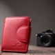 Вертикальний гаманець для яскравих жінок із натуральної шкіри ST Leather Wallet 22702 Червоний - зображення 9