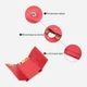 Кошелек женский кожаный для карточек ST Leather Accessories 22729 Красный - изображение 7