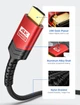 Кабель JSAUX miniHDMI to HDMI 2.0 4K@60Hz Bi-Directional 1.8м червоний - зображення 7