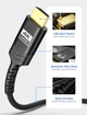 Кабель JSAUX miniHDMI to HDMI 2.0 4K@60Hz Bi-Directional 1.8м чорний - зображення 7