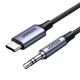 Кабель Ugreen CM450 USB Type-C Male to 3.5 мм Male Audio Cable with Chip 1 м Black (20192) - зображення 1
