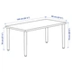 Письмовий стіл IKEA LAGKAPTEN / ADILS 140х60 см білий/чорний (894.171.56) - зображення 5