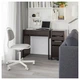 Письмовий стіл IKEA MICKE 73х50 см чорно-коричневий (202.447.47) - изображение 2