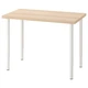 Письмовий стіл IKEA LINNMON / OLOV 100x60 см білений дуб/білий (694.163.46) - изображение 1
