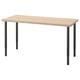Письмовий стіл IKEA LAGKAPTEN / OLOV 140х60 см білений дуб/чорний (894.172.60) - изображение 1