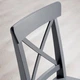 Стілець IKEA INGOLF сірий (204.281.00) - изображение 2