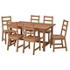 Стіл і 6 стільців IKEA NORDVIKEN / NORDVIKEN 152 / 223x95 см морилка (993.998.78) - изображение 1