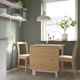Стіл з відкидною стільницею IKEA PINNTORP 67/124x75 см світло-коричнева морилка/біла морилка (705.294.65) - изображение 2