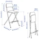 Розкладний барний стілець IKEA FRANKLIN 63 см чорний (504.064.65) - изображение 7