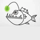 Футболка KLOST "Angler Fish (Глубоководный удильщик)" White M - изображение 2