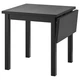 Стіл із відкидною дошкою IKEA NORDVIKEN 74 / 104x74 см чорний (703.687.16) - изображение 1