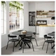 Стіл IKEA MARIEDAMM 105 см чорний/ імітація мармуру (704.926.45) - зображення 3