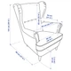 Крісло з спинкою IKEA STRANDMON Grann / Bomstad темно-коричневе (004.946.38) - изображение 8