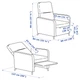 Крісло розкладне IKEA GISTAD Бомстад чорний (404.504.25) - изображение 8