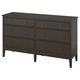 Комод з 6 ящиками IKEA IDANAS темно-коричнева морилкая (304.587.14) - изображение 1