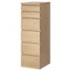 Комод IKEA MALM білений дубовий шпон/дзеркало (204.035.95) - зображення 1
