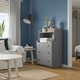 Комод з 3 шухлядами і полицею IKEA HAUGA сірий (204.569.04) - изображение 4