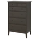 Комод з 6 ящиками IKEA IDANAS темно-коричнева морилкая (004.586.97) - изображение 1