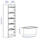 Стелаж для зберігання з контейнерами IKEA TROFAST 46x30x145 см (293.358.99) - изображение 4