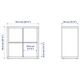 Стелаж з дверцятами IKEA KALLAX 77х77 см білений дуб (591.974.53) - изображение 5