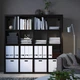 Стелаж IKEA KALLAX 147х147 см чорно-коричневий (102.758.62) - изображение 2