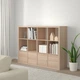 Стелаж з 4 вставками IKEA KALLAX 147x112 см білений дуб (492.782.56) - изображение 2
