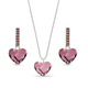 Серебряный комплект Spark зі Swarovski Heart Romance NKS2808AP - зображення 1