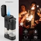 Потрійна турбо-запальничка з можливістю заправки бутаном Triple Torch Lighter (чорна) - зображення 4