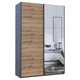 Шкаф купе Doros G-Caiser Графит Дуб Евок 1 ДСП / 1 Зеркало 160х60х240 (42005072) - изображение 4