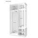 Передпокій з дзеркалом Doros City One Door 110х45х210 см Білий (DRS-011404) - зображення 6