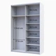 Шкаф купе Doros G-Caiser Белый Графит 1 ДСП / 1 зеркало / 3 части 160х60х240 (42005086) - изображение 2
