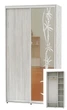 Шкаф-купе двухдверный Алекса 120*45*230 Сосна Натти ДСП/Зеркало с пескоструйным рисунком - изображение 1