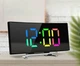 Дзеркальний LED-годинник з будильником і термометром VST DT-6507 Black (різнокольорова підсвітка) (6800) - зображення 5