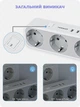 Мережевий фільтр розгалужувач трійник 3 євро розетки + 2 USB-A Tessan 3600W/16A Білий - зображення 4