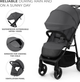 Прогулочная коляска Kinderkraft Trig 3 Granite Grey (KSTRIG03GRY0000) (5902533924844) - изображение 4