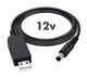 Кабель для роутера USB DC від павербанк з підвищувачем напруги до 12V 2.1x5.5mm - зображення 1