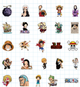 Наклейки One Piece Luffy Zoro многоразовые водоотталкивающие стикеры Ван Пис -50шт стикербомбингдля телефона, ноутбука, планшета, скейтборда, самоката, велосипеда (II) 32346 - изображение 4