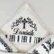 Крыжма махровая с вышивкой Family Tradition для мальчика с печатью 100х100 см айвори Благородство - изображение 2