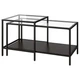 Комплект журнальних столиків IKEA VITTSJO 90х50 см чорно-коричневий (802.153.32) - зображення 1