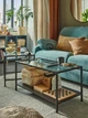 Комплект журнальних столиків IKEA VITTSJO 90х50 см чорно-коричневий (802.153.32) - зображення 2
