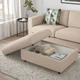 Підставка для ніг з місцем для зберігання IKEA VIMLE Hallarp бежева (693.925.95) - зображення 3