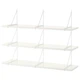 Набір настінних полиць IKEA BERGSHULT / PERSHULT 120х30 см білий (592.911.58) - зображення 1