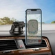 Тримач для мобільного HOCO CA116 Blue Shark center console magnetic car holder Black Metal Gray - изображение 6
