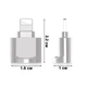 Кардридер MicroDrive Lightning - Micro SD адаптер карты памяти для IPhone / IPad / IPod, серебристый (87044464) - изображение 4