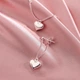 Сережки гвоздики у формі серця сріблясті біжутерія Fashion Jewelry (II) 32522 - зображення 3