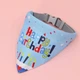 Бандана для собак та кішок Happy Birthday Blue Size L - зображення 1