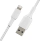 Кабель Belkin USB-A - Lightning, BRAIDED, 0.15m, white (CAA002BT0MWH) - изображение 1
