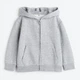 Детская теплая толстовка с капюшоном для девочки H&M S507-739092 110-116 см Светло-серая меланж (hm04618350516) - изображение 1